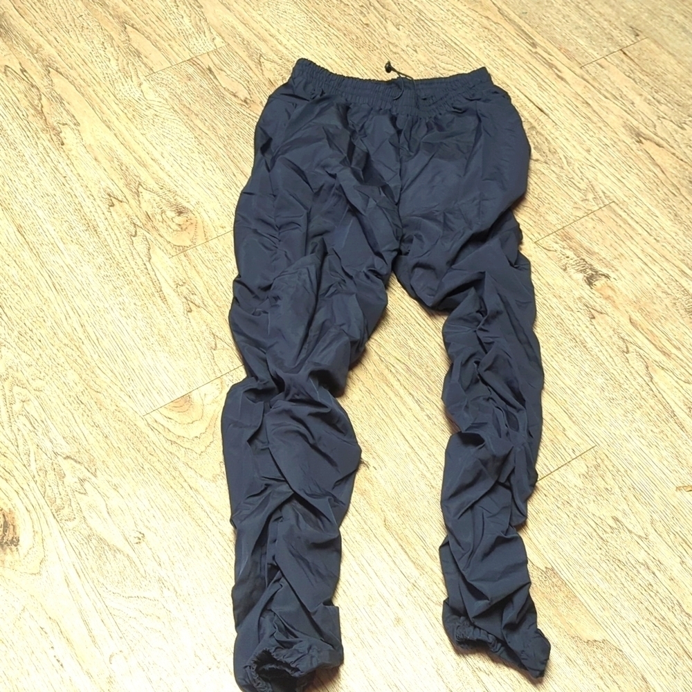 Shein size large stacked jogger pants navy blue.
